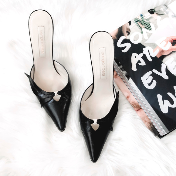 Sergio Rossi Shoes - Sergio Rossi Slip On Bow Mules